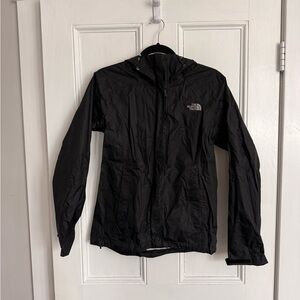 The North Face - Black Hooded Rain Jacket - Women’s small